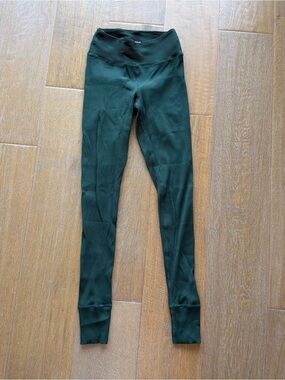 YEAR OF OURS Ribbed High-Waist Leggings in Malachite — Small